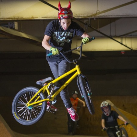The picture of Dorian Giordano enjoying his Freestyle BMX Riding.